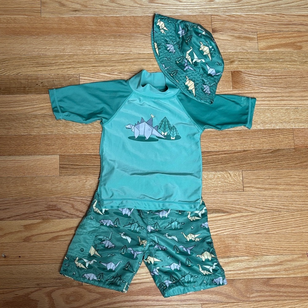 Kids Dinosaur Swim Set - Green